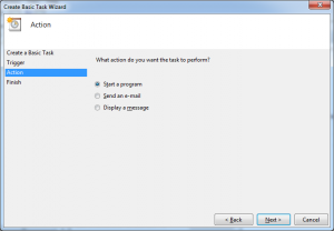 Action: Run program Action: Run program